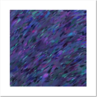 Blue, Purple and Green Abstract Posters and Art